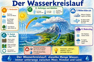 Der Wasserkreislauf im Stil Acryl