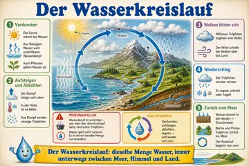 Der Wasserkreislauf im Stil Analog-Film