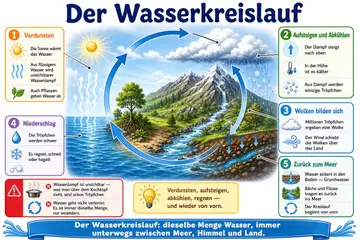 Der Wasserkreislauf im Stil Makro